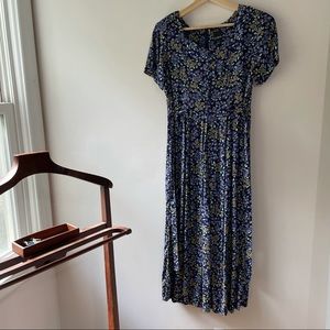 ERIKA VTG BLUE FLORAL DRESS